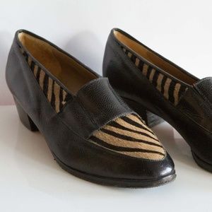 Christian Dior Zebra Stripe Calf Hair Loafer Flats